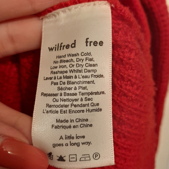 Aritzia Wilfred Free Wolter Sweater Red Wool - Picture 6 of 12